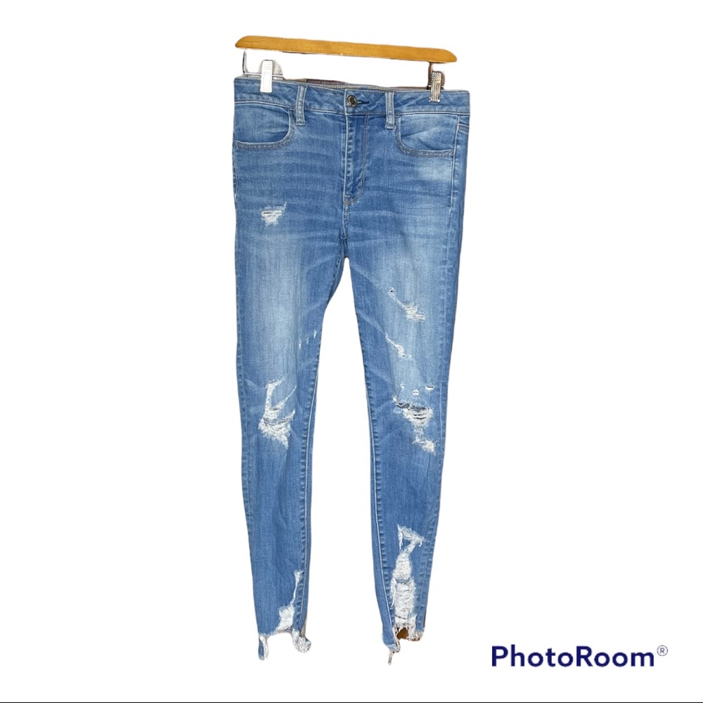 American Eagle Outfitters High-Rise Distressed Jeggings Size 6 Regular